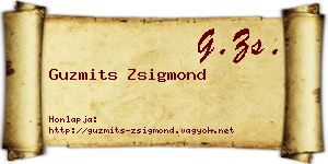 Guzmits Zsigmond névjegykártya